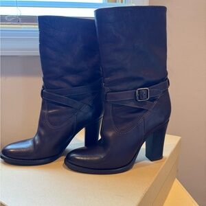 J Crew Women’s Tenley Vachetta high-heel midi boots